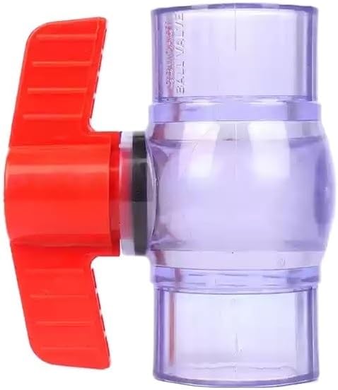 Clear Blue PVC Ball Valve for Aquarium Plumbing - 25-63mm Inner Diameter, Durable and Versatile Fish Tank Fitting(63mm)