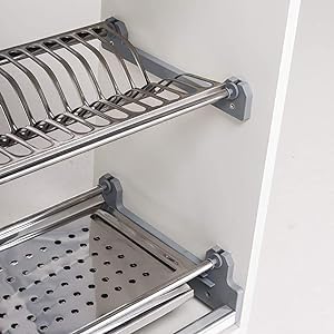 IDOR STORE SCOLAPIATTI COLAPIATTI 86 CM Acciaio Inox con Base VASCHETTA Telaio Regolabile