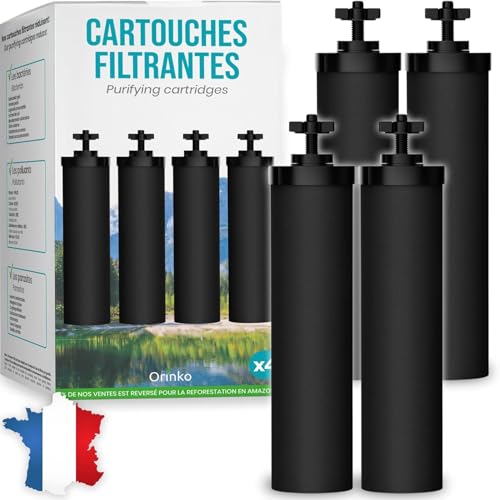 Cartouches Filtrantes pour Filtre à Eau par Gravité – Compatible avec Filtre Berkey et Berkefeld...