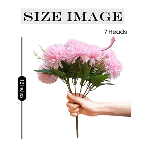 Image of Art Street Artificial Flower Bunch| Silk Pink Hydrangea Flower for Home| Bedroom, Living Room & Office Decoration |Christmas Day, New Year Set of 1 |11 Inch (Without Vase)