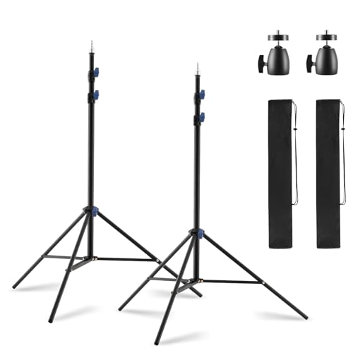 Supports d'éclairage CS032 Lot de 2 trépieds photo 200cm avec adaptateur à vis 1/4
