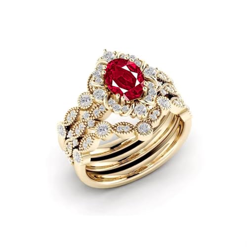 RSYHB 2 Carat Oval Cut Created Ruby Halo Engagement Ring