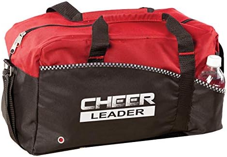 Two-Tone Cheerleader Imprint Duffle Bag Black/Red