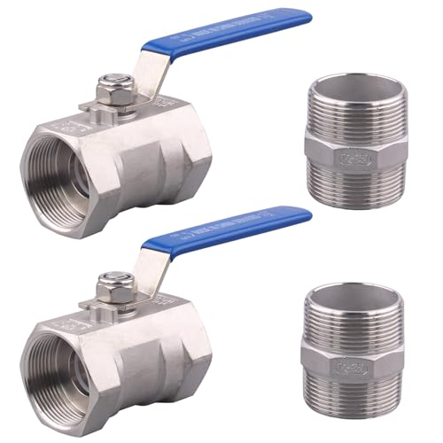 DerNORD 1pc stainless steel ball valve 1-1/2" NPT standard port