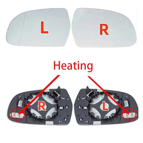 Glace rétroviseur chauffant droit 4F0857535AF pour voiture berline compacte 2010-2013 - 5