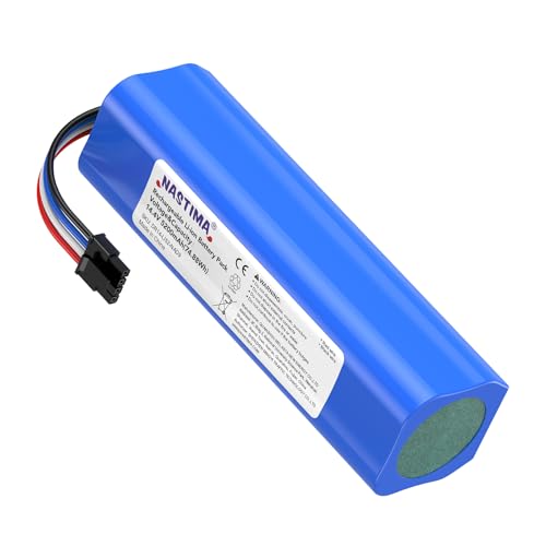 NASTIMA 14,4V 5200mAh Li-ion Ersatzakku für Dreame D9 F9 L10, Li-ion Akku für Dreame D9 Pro, D9 Max, D10s, D10 Plus, L10s Pro, L10s Ultra, Ersatz Akku für Xiaomi S5 S6 S50 S60 S70 Serie Saugroboter