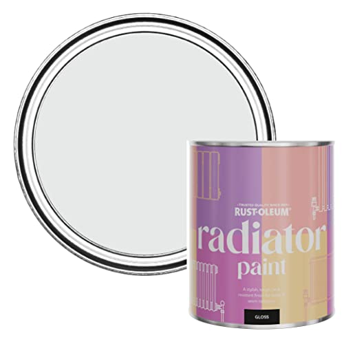 Rust-Oleum Grey Heat Resistant Radiator Paint in Gloss Finish - Monaco Mist 750ml