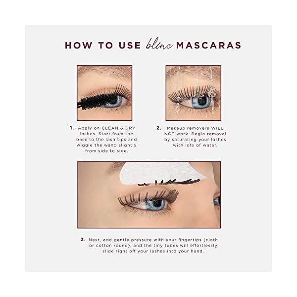 Blinc Amplified Tubing Mascara, Ultra-Longwearing Washable, Soft-Glam Volumizing, Lengthening and Defining, Gluten & Cruelty Free, Black, 9mL / 0.30 Fl. OZ