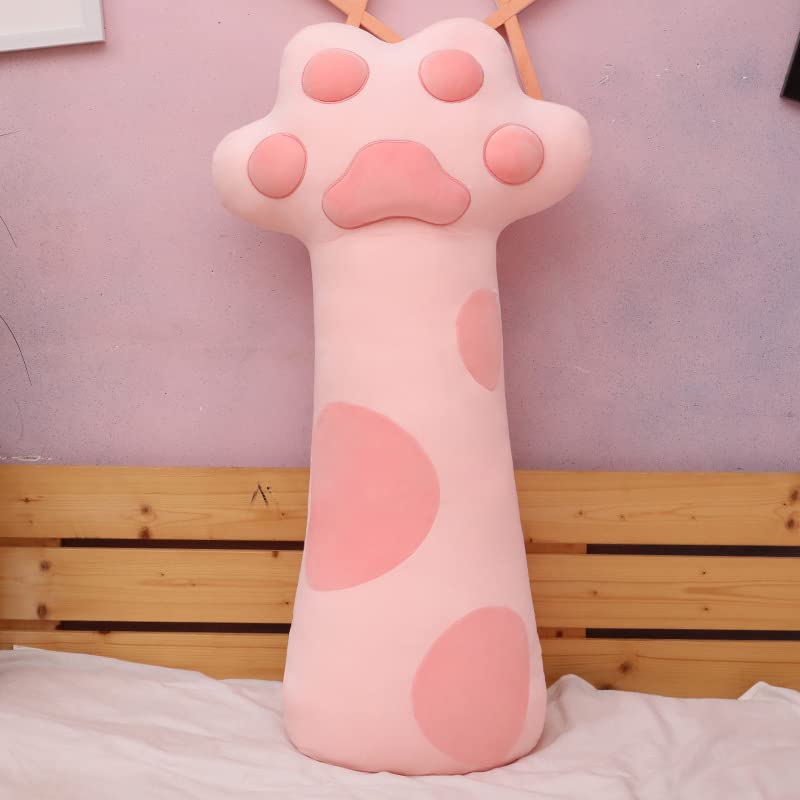 Juguete de Peluche de Pata de Gato Creativa Linda muñeca de Gato Almohada para Dormir Cojín de Confort Decoración de la habitación para niñas/Parejas Rosa 100cm