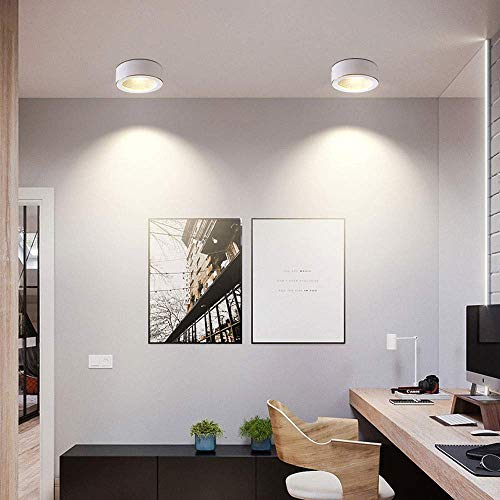 Spot de plafond LED en cuivre blanc pour éclairage intérieur de maison et commerce