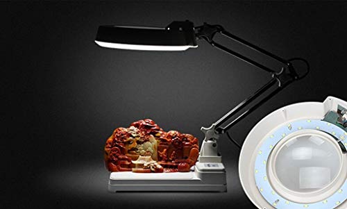 Loupe de bureau LED 10x HD avec lampe orientable pour lecture et couture - 5