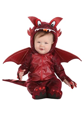 Disfraz Infantil de Dragón Rojo con Capucha y Alas miniatura 2