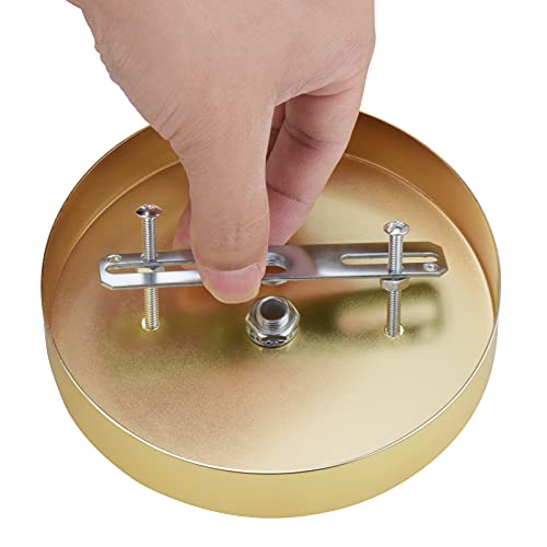 Canomo 5 1/8 Inches Ceiling Lighting Canopy Kit Mirror Polishing Pendant Light Plate Cover With All Mounting Hardware For Chandelier Or Pendant Light (Gold) #TOP3