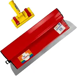 Desempenadeira Berox de Aço 40cm Flexível Para Massa Corrida Com Suporte Alongador Universal Compel Profissional Kit