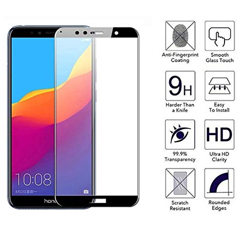 Image of Screen Protector for Huawei Honor 7A | Y6 (2018) | Y6 Prime (Black) Tempered Glass Edge-to-Edge 6D Screen Guard With Installation Kit