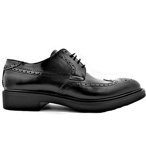 Zapatos de hombre Blucher negros modelo 7434H talla 39 de vestir