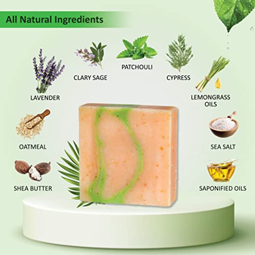 Irish Mountain Rain Organic Soap Bar - 5Oz Natural Soap With Organic Ingredients And Essential Oils - Handmade, Fragranced Soap For Men And Women - Moisturizing And Cleansing Antibacterial Soap #TOP2