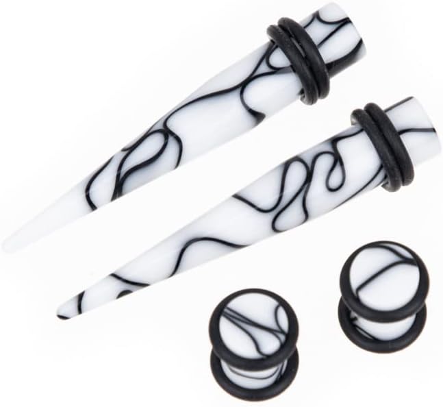 Memsion Ear Stretching Kit - 50pcs 14G-00G Acrylic Ear Gauges & Plugs Expander Set for Body Piercing - Image 4