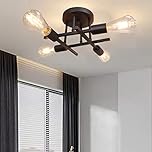 Hudi Fyier Modern Chandelier - 4 Light Industrial Vintage Style Ceiling Light for Bedroom, Kitchen, Dining Room, Loft, Office