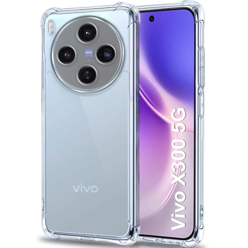 Image of TheGiftKart Crystal Clear Back Cover Case for Vivo X300 5G | Shockproof Soft TPU Case | Cushioned Edges for Ultimate Protection Back Cover Case for Vivo X300 5G (TPU, Transparent)