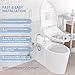 LEIVI Electric Bidet Toilet Seat with Wireless Remote and Side Panel, Multiple Spray Modes, Adjustable Heated Seat, Warm Water and Air Dryer, Auto LED Nightlight, Elongated