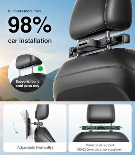 Image of Android 13 Headrest Monitor Car TV Touchscreen Entertainment System for Backseat,Support Phone Wireless Mirroring Sync Screen HDMI Bluetooth USB SD 4K Video Playback