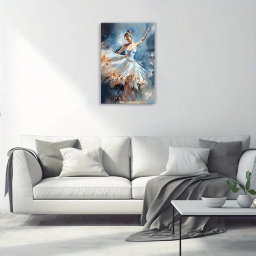 Tableau ballerine abstrait pour sublimer la déco de votre chambre à coucher