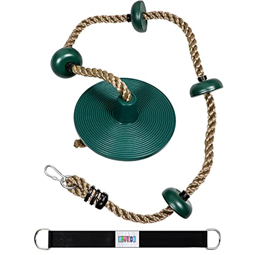 Newtion Kids Tree Swing Climbing Rope with Foot Hold Platforms,Outdoor&Indoor Swings and Accessories - Rope Swing,Green Newtion Kids Tree Swing Climbing Rope with Foot Hold Platforms,Outdoor&Indoor Swings and Accessories - Rope Swing,Green