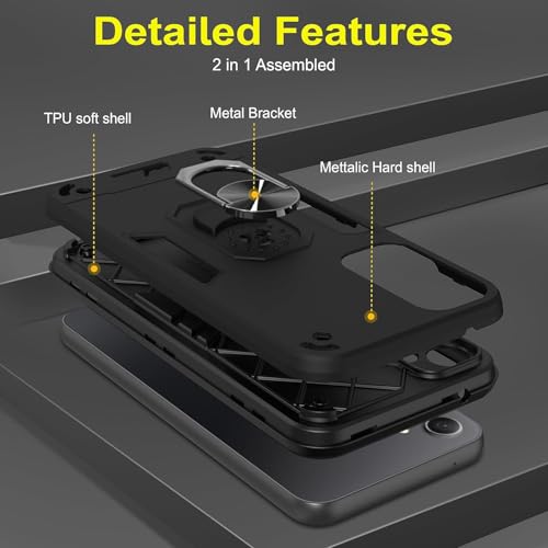 Image of NDCOM for Samsung A34 5G Back Cover - Durable & Sleek A34 5G Samsung Back Cover with Perfect Fit, Light Weight, Easy To Apply & Great Grip Anti Slip - Black