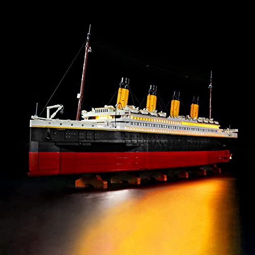 BrickBling Éclairage LED compatible avec le kit de construction Lego 10294 Titanic Creator Expert, kit d'éclairage DIY pour le bateau Titanic