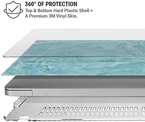 Skinit Case + Skin Compatible with MacBook Air 13in (2020) Originally Designed Crystal Turquoise Design