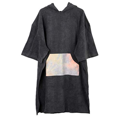 IPOTCH Poncho para Surf - Traje De Neopreno De La Piscina Traje De Baño/Toalla - Talla única Todos - Elija Color - Negro 1, 110cm