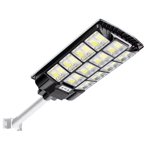 JCHENGS Solar Street Light IP66 Waterproof street solar light multiple Lighting Modes, Motion Sensor Wall Lights,for Basketball Court Parking Lot (Color : Black, Size : 160000W-30000LM)