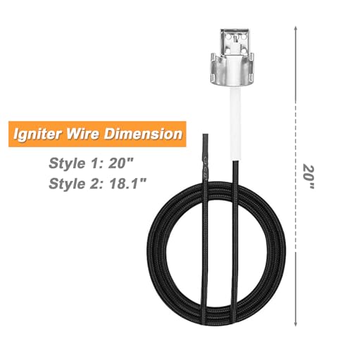 Grill Igniter Kit Replacement Parts - for Charbroil, Expert Grill, Dyna Glo, Kenmore, Universal 2 Outlet Button