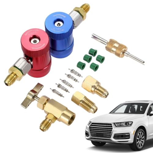 Adaptador R1234YF y conector rápido regulable para recarga de aire acondicionado