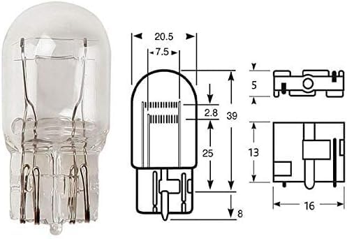PLUSHA 2 x Car Bulbs 12V 21/5W Clear Dual Filament Tail Brake Stop Lights | Twin Pack Replacement Light Bulbs for Car Van Motorcycle | Brake Light Blulb - Image 5