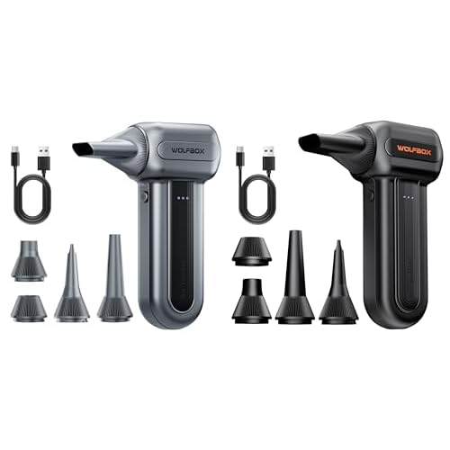 WOLFBOX MF70 Compressed Air Duster-110000 RPM Electric Air Duster with Extended Runtime & WOLFBOX MF60 Compressed Air Duster-110000RPM Super Power Electric Air Duster