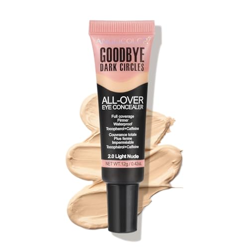 Full Coverage Under Eye Concealer, Brightening Color Corrector for Dark Circles, Long-Lasting &...