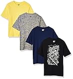 Spotted Zebra Toddler Boys' Short-Sleeve T-Shirts, Pack of 4, Astro, 3T