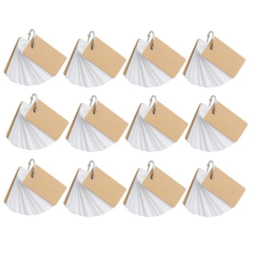 Cartes de vocabulaire bloc-notes papier blanc à anneaux fiches de révision COHEALI