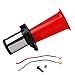 FARBIN Classical Car Horn Ooga Air Horn with Button Antique Ahooga Horn Old Style 12v Horns Old Time Car Sound (Red Strange tone horn kit)