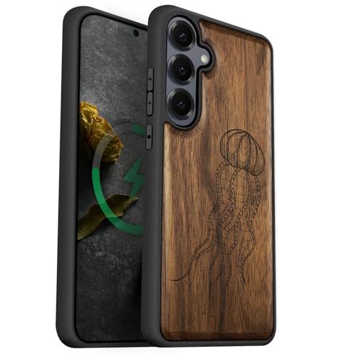 Carveit MagSafe (�}�O�Z�[�t) �Ή� Galaxy S25 Plus �P�[�X �ؐ� �y�V�R��+TPU�V���R���c�[�C�������z ���C���� �M�����N�V�[ S25 Plus �P�[�X �E�b�h �ϋv�� ����~�� �w��h�~ �ϏՌ� Galaxy S25 