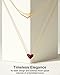 AICase 18K Gold Plated Heart Pendant Necklace for Women,Fashion Dainty Simple Adjustable Length Jewelry,Anniversary Birthday Gifts for Women/MoM/Sister/Friends/Her/Wife/Grandma/Coworker_Red