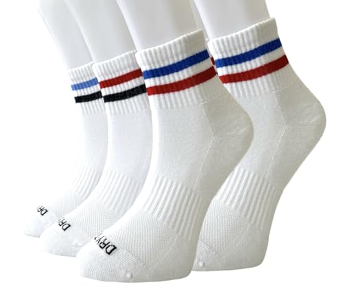 Training Cotton Cushioned Striped Ankle Socks (6 Pair)