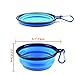 Faltbar Reisenapf Napf für Hunde und Katzen, 1 Sets Faltbarer Silikon Hundenapf Reisen Futter Tragbarer Wassernapf Trinknapf Futternapf für Haustiere
