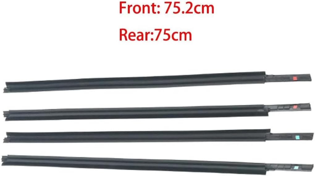 カーウィンドウモールディングトリム 4PCS アウタードアウィンドウ ゴム製ウェザーストリップ に適合する スズキ に適合する SX