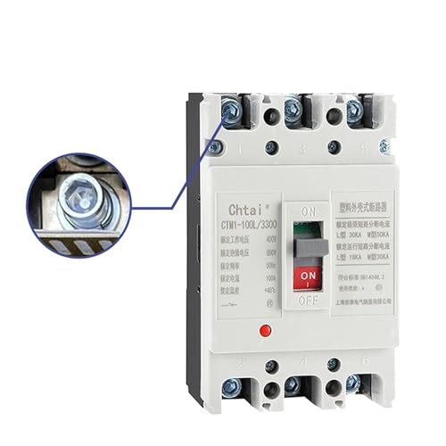 Interruptor principal CC para paneles solares disyuntor de caja moldeada MCCB 100A 5