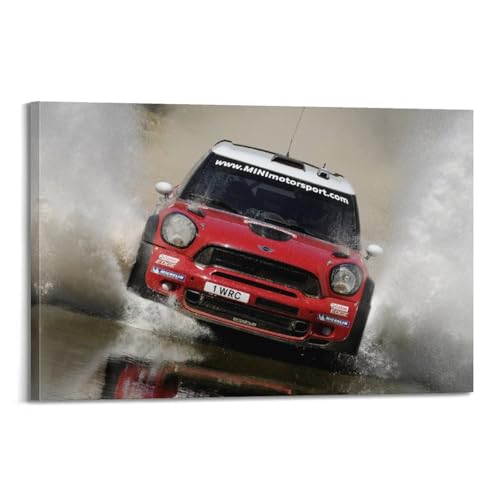 WRC Mini Countryman Racing - Poster décoratif sur toile - Décoration murale moderne pour chambre à coucher - 20 x 30 cm