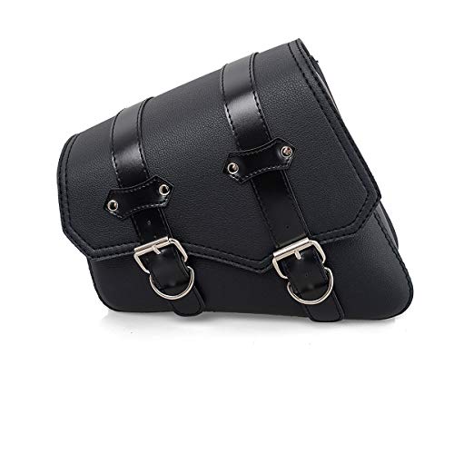 Bolsa de sillín impermeable de piel sintética izquierda para herramientas de moto