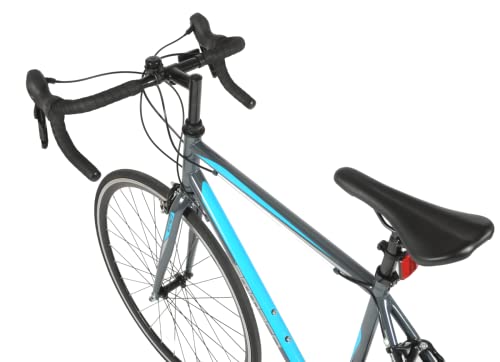 Ammaco Pace Road Racing Sports Bike Drop Bar 700c Wheel 59cm XL Frame Grey Blue - Image 3